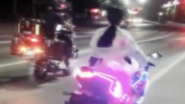 广州网红摩托被捉视频